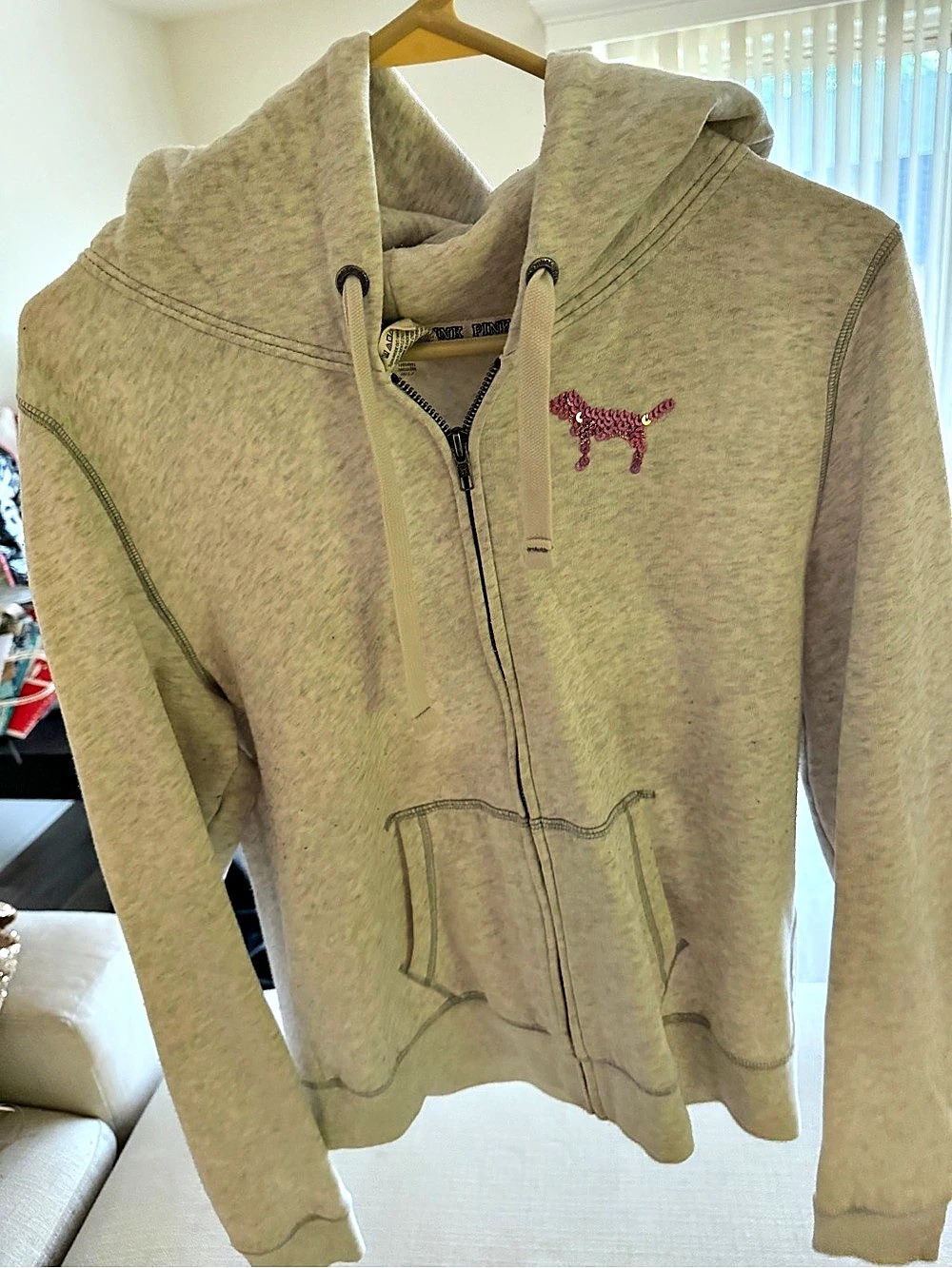 VS PINK Full Zip Sequin Hoodie
